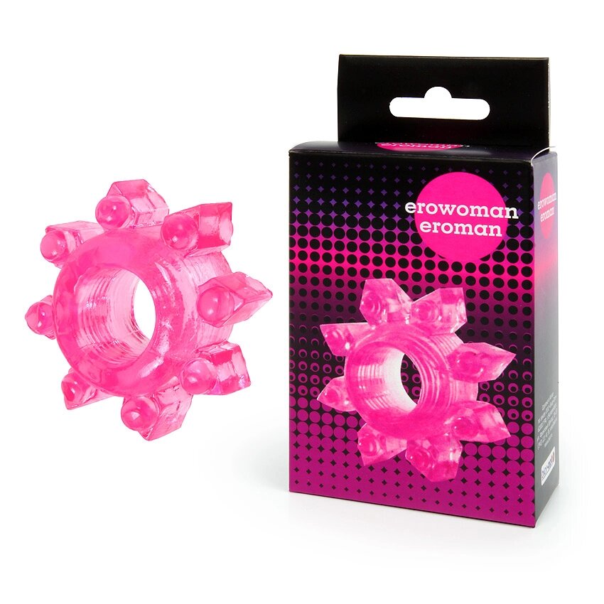 Эрекционное кольцо Snowflake (розовое) от компании Оптовая компания "Sex Opt" - фото 1