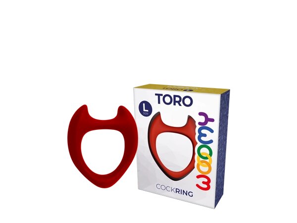 Эрекционное кольцо Toro от Wooomy  красное (L) от компании Оптовая компания "Sex Opt" - фото 1