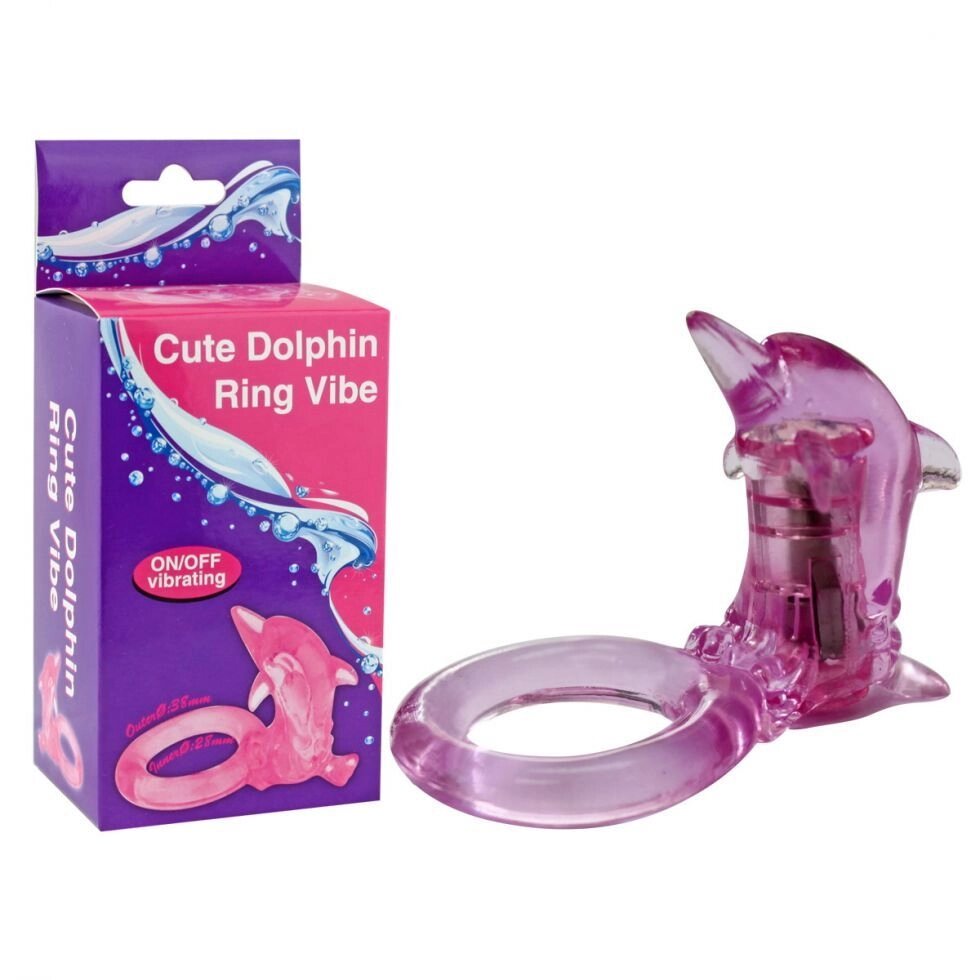 Эрекционное виброкольцо Cute Dolphin от компании Оптовая компания "Sex Opt" - фото 1