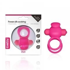 Эрекционное виброкольцо Power DUO clit cockring (розовый) от компании Оптовая компания "Sex Opt" - фото 1