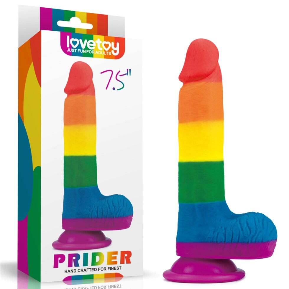Фаллоимитатор цветной Prider на присоске (15,5*4) от компании Оптовая компания "Sex Opt" - фото 1