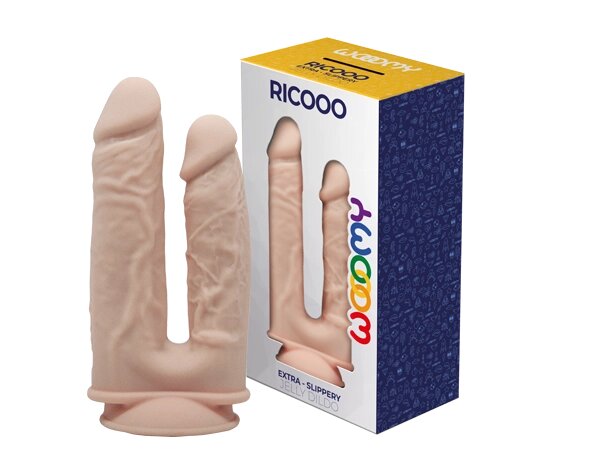 Фаллоимитатор для двойного проникновения Ricooo от WOOOMY (19,5 * 4,5 см.; 17,5 * 3,7 см.) от компании Оптовая компания "Sex Opt" - фото 1