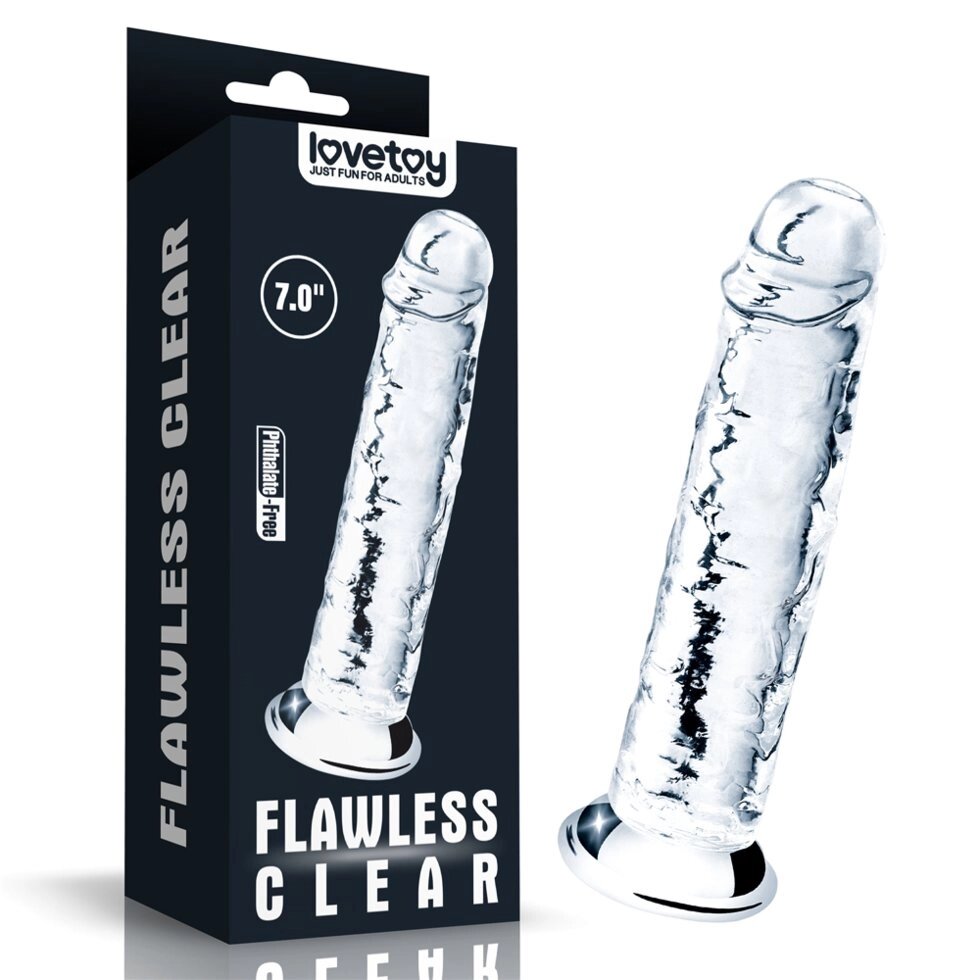 Фаллоимитатор Flawless Clear (18*3,5 см) от компании Оптовая компания "Sex Opt" - фото 1
