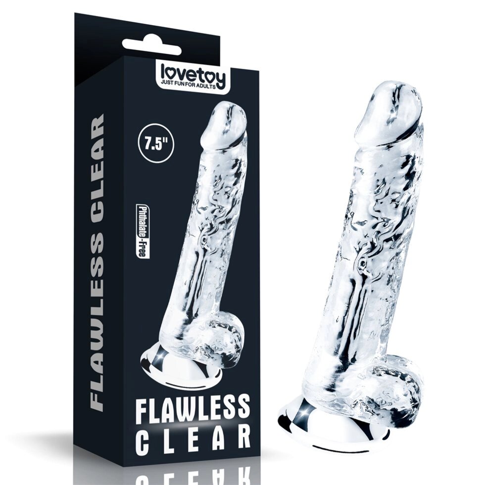 Фаллоимитатор Flawless Clear (19*3,5) от компании Оптовая компания "Sex Opt" - фото 1