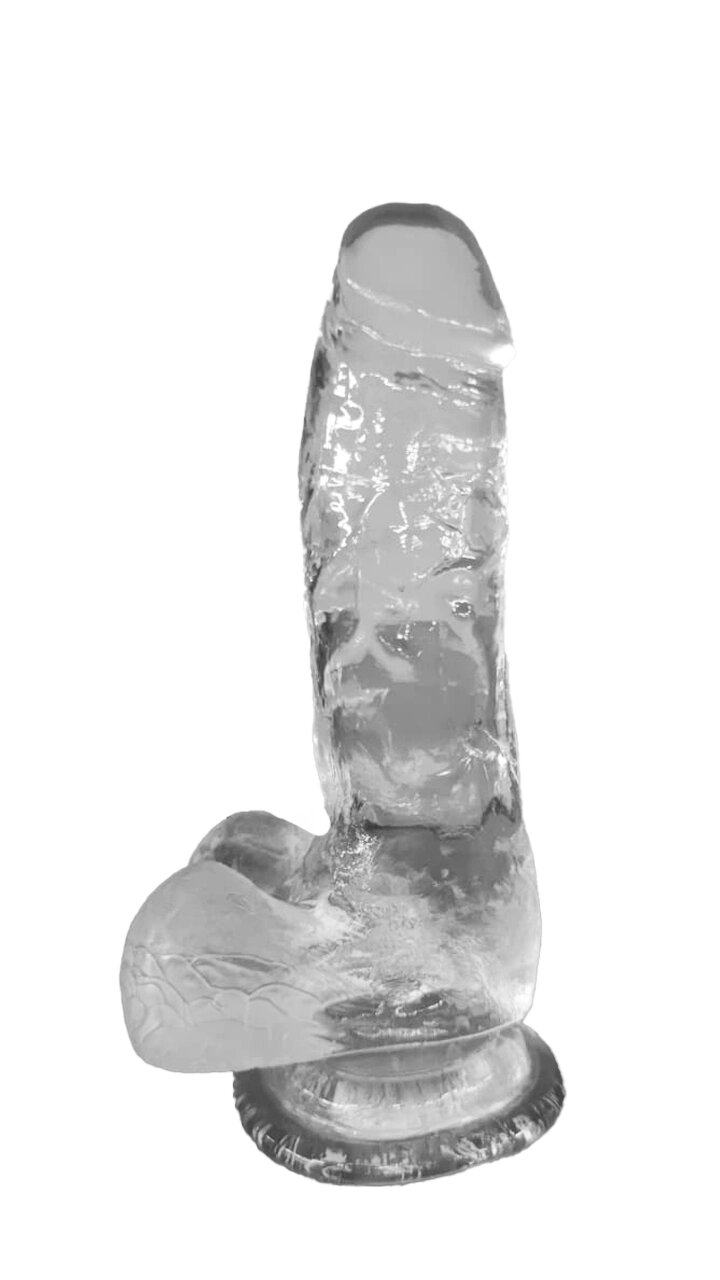 Фаллоимитатор на присоске прозрачный (17*4,3 см.) от компании Оптовая компания "Sex Opt" - фото 1