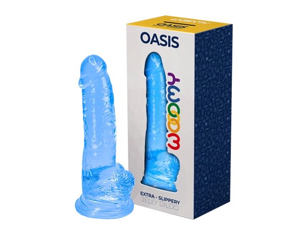 Фаллоимитатор Oasis голубой от WOOOMY (15 * 4,5 см.) от компании Оптовая компания "Sex Opt" - фото 1