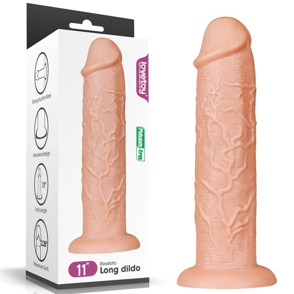 Фаллоимитатор реалистик Long Dildo (28 см) от компании Оптовая компания "Sex Opt" - фото 1
