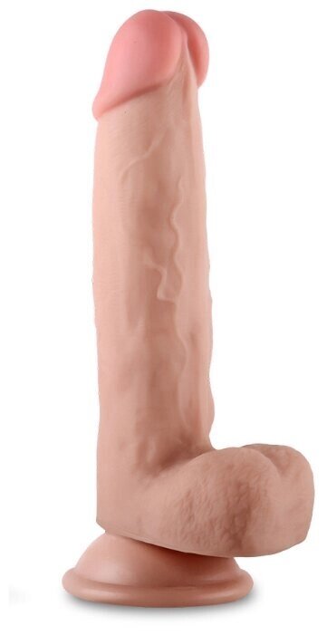Фаллоимитатор с мошонкой Sliding Skin (20 см) от компании Оптовая компания "Sex Opt" - фото 1
