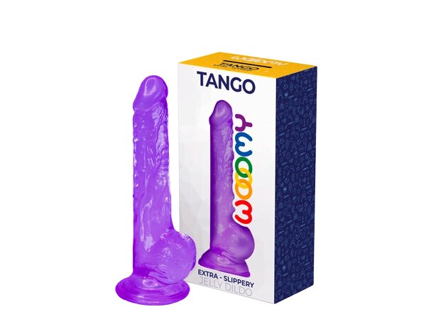 Фаллоимитатор Tango фиолетовый от WOOOMY (13*3,2 см.) от компании Оптовая компания "Sex Opt" - фото 1