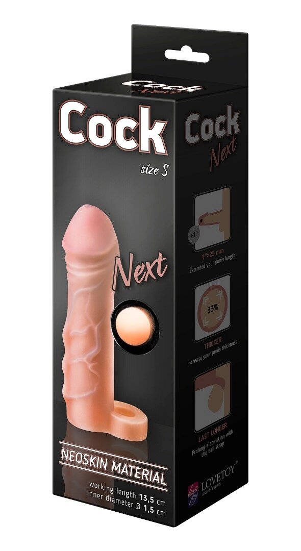 Фаллоудлинитель неоскин с кольцом Cock Next (размер S) от компании Оптовая компания "Sex Opt" - фото 1