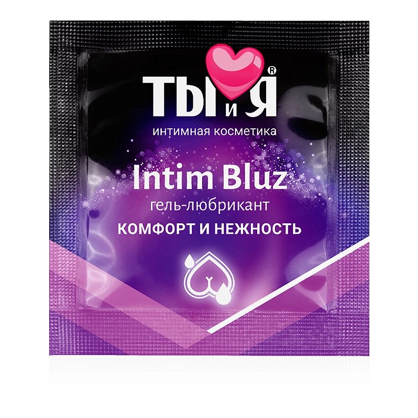 Гель-любрикант INTIM BLUZ одноразовая упаковка 4 г. от компании Оптовая компания "Sex Opt" - фото 1