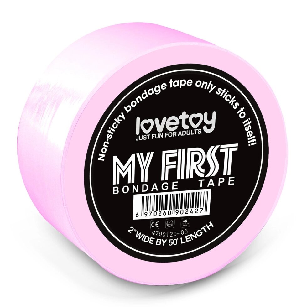 Изолента для бандажа нежно-розовая - My First (15 метров) от компании Оптовая компания "Sex Opt" - фото 1