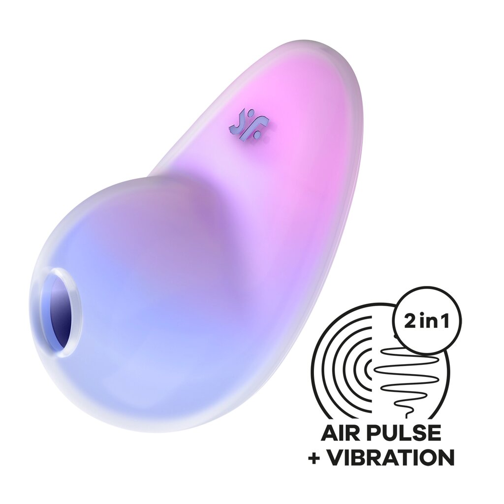 Клиторальный стимулятор Satisfyer Pixie Dust (воздушная стимуляция + вибрация) розово-голубой от компании Оптовая компания "Sex Opt" - фото 1