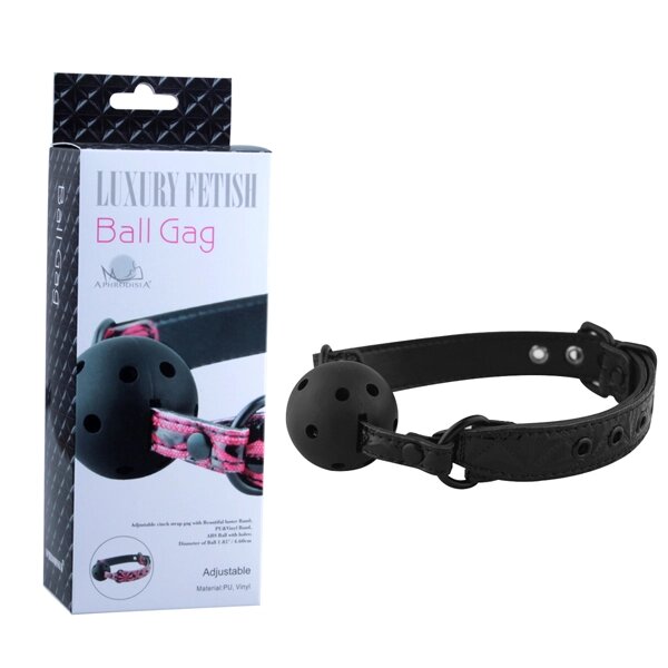 Кляп-шарик BALL GAG (чёрный) от компании Оптовая компания "Sex Opt" - фото 1