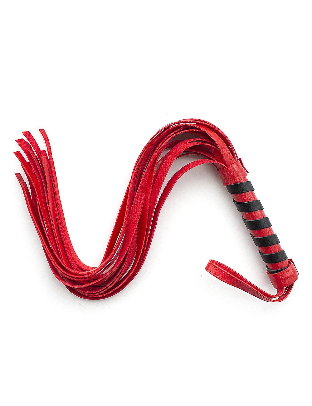 Красная плеть с красно-черной ручкой от компании Оптовая компания "Sex Opt" - фото 1