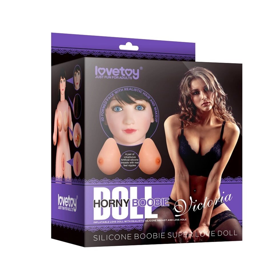 Кукла силиконовая Love Doll брюнетка от компании Оптовая компания "Sex Opt" - фото 1