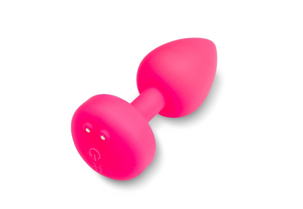 Маленькая дизайнерская анальная пробка с вибрацией Gvibe Gplug 8 см, Розовый от компании Оптовая компания "Sex Opt" - фото 1