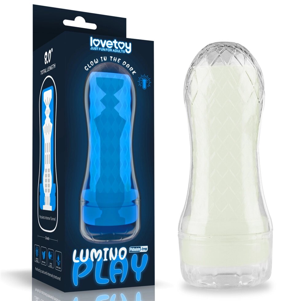 Мастурбатор Pocketed Lumino Play светящийся в темноте (20,5*8) от компании Оптовая компания "Sex Opt" - фото 1