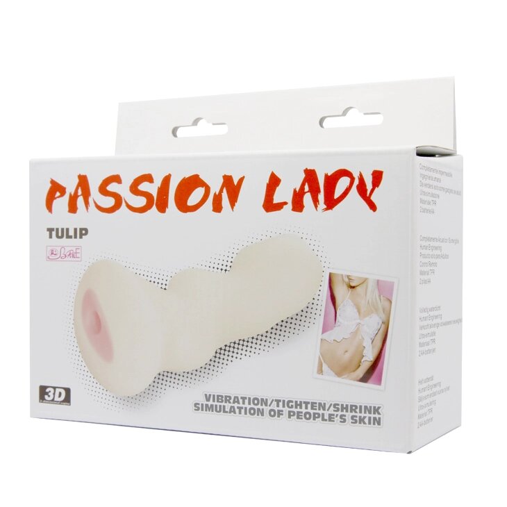 Мастурбатор с вибрацией Passion lady Tulip от компании Оптовая компания "Sex Opt" - фото 1