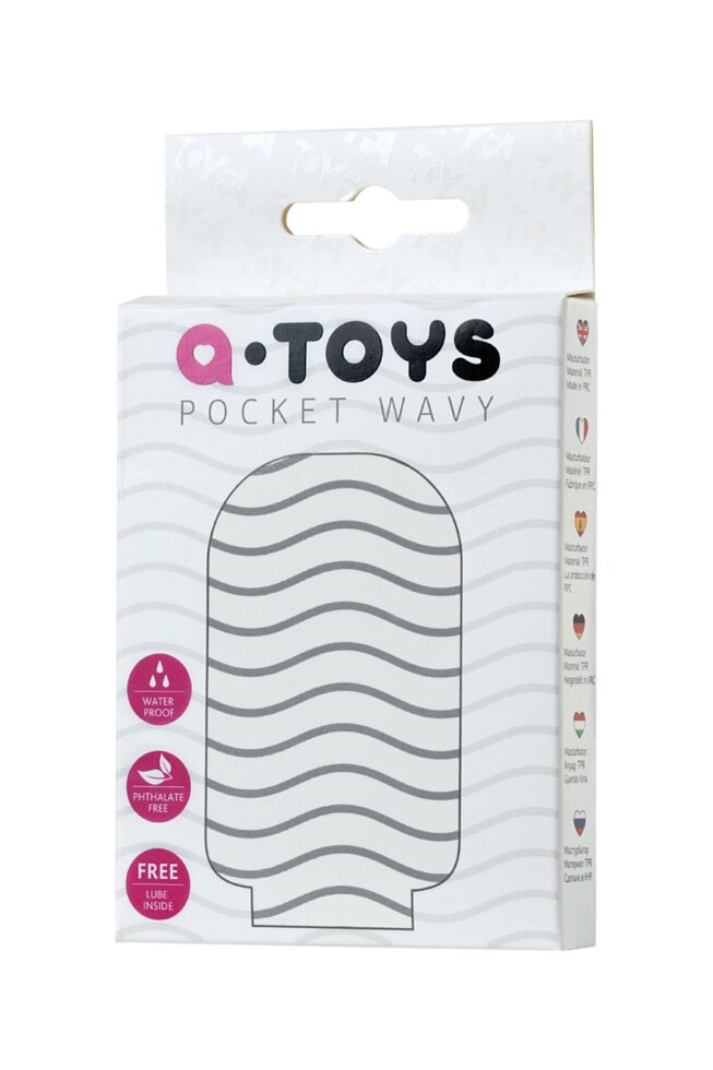 Мастурбатор TOYFA A-Toys Pocket Wavy (белый) от компании Оптовая компания "Sex Opt" - фото 1
