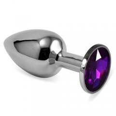 Металлический плаг с кристаллом, фиолетовый от компании Оптовая компания "Sex Opt" - фото 1