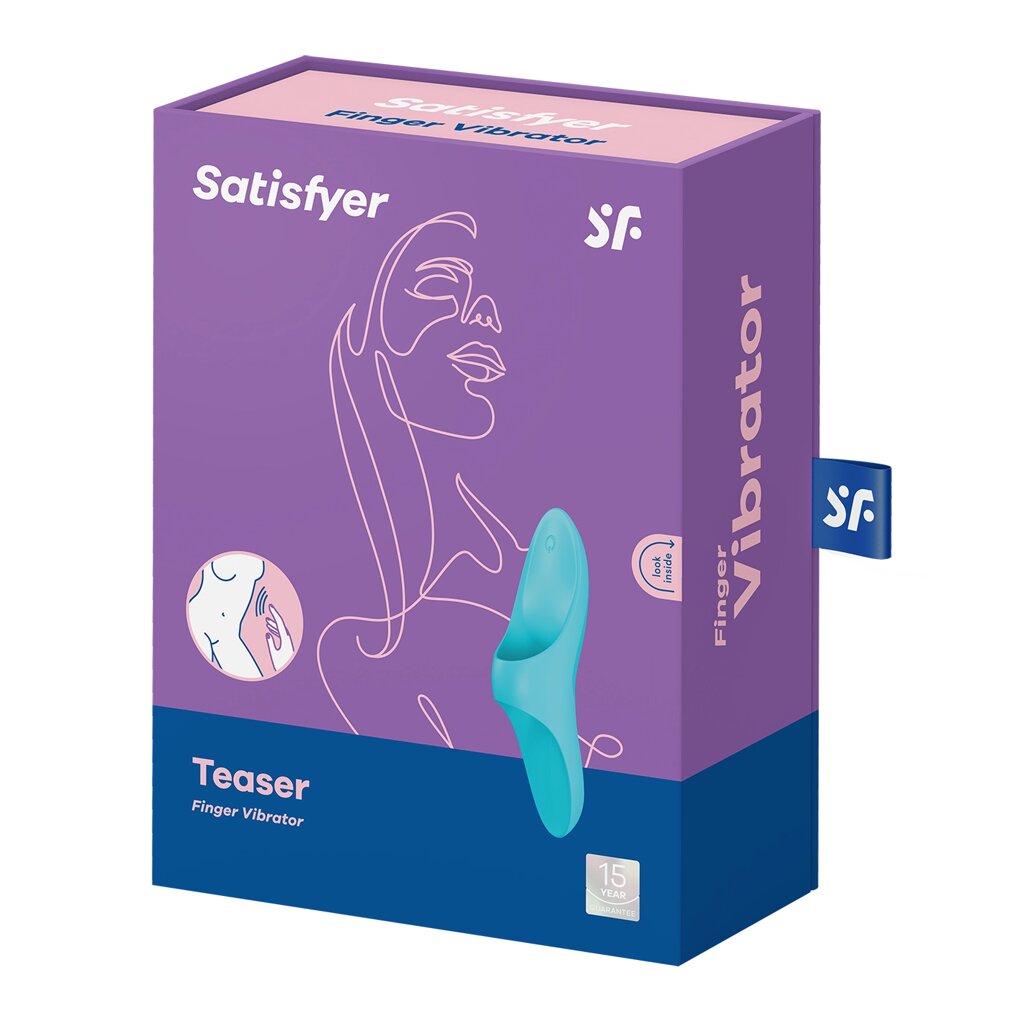 Мини-вибратор для клитора Satisfyer Teaser light голубой от компании Оптовая компания "Sex Opt" - фото 1