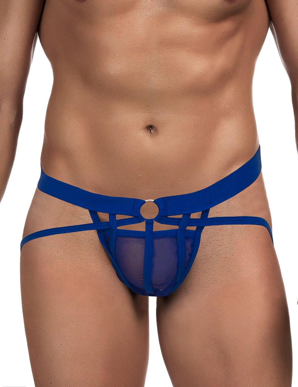 Мужские сексуальные трусики на ремешках синие (S) от компании Оптовая компания "Sex Opt" - фото 1