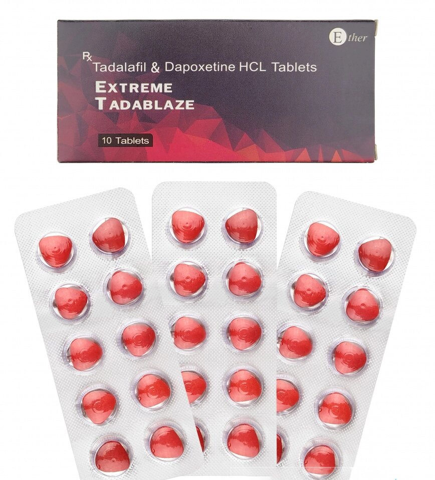 Мужской препарат Extreme Tadablaze (Tadalafil & Dapoxetine) 10 таб. от компании Оптовая компания "Sex Opt" - фото 1