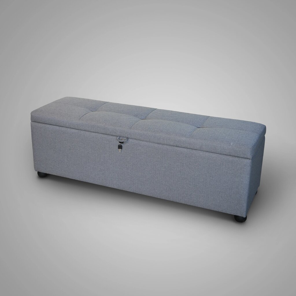 Мягкий диван-софа с полостью для хранения секс куклы серый от компании Оптовая компания "Sex Opt" - фото 1