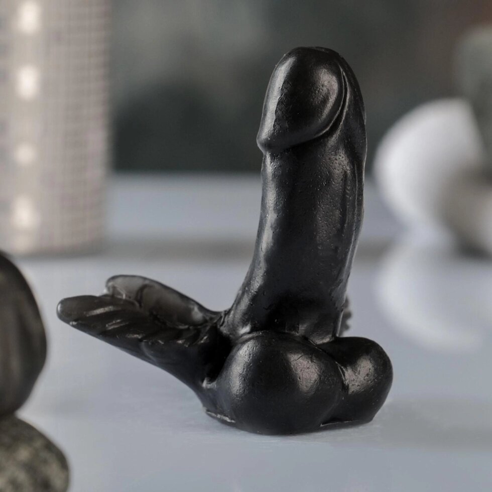Мыло фигурное "Фаворит с крыльями" черное, 35гр. от компании Оптовая компания "Sex Opt" - фото 1