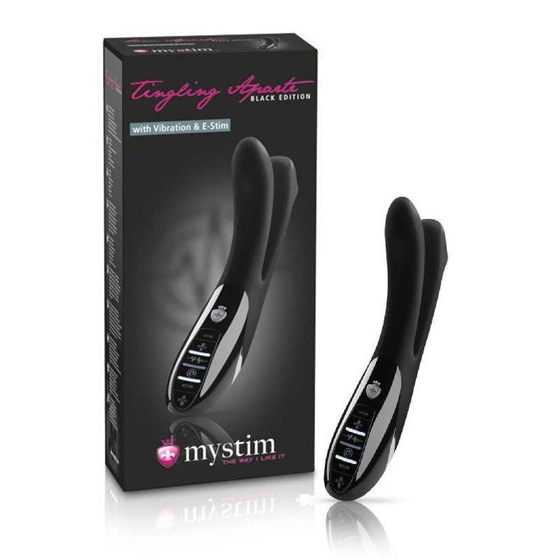 MYSTIM Вибратор с электростимуляцией Tingling Aparte eStim черный от компании Оптовая компания "Sex Opt" - фото 1