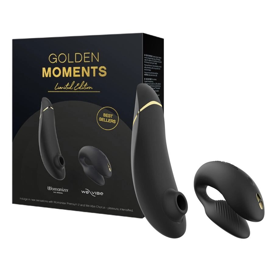 Набор We Vibe Golden Moments Collection с Womanizer premium и We-vibe Chorus Black от компании Оптовая компания "Sex Opt" - фото 1