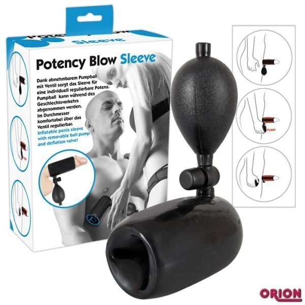 Насадка на пенис накачивающаяся Potency Blow от компании Оптовая компания "Sex Opt" - фото 1