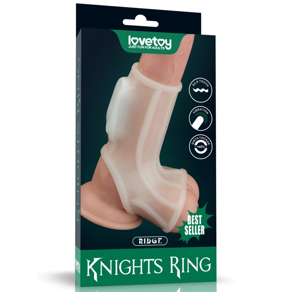 Насадка на пенис с вибрацией Ridge Knights Ring (13,3*2,8) от компании Оптовая компания "Sex Opt" - фото 1