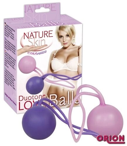 NATURE SKIN Шарики вагинальные Duotone Balls от компании Оптовая компания "Sex Opt" - фото 1
