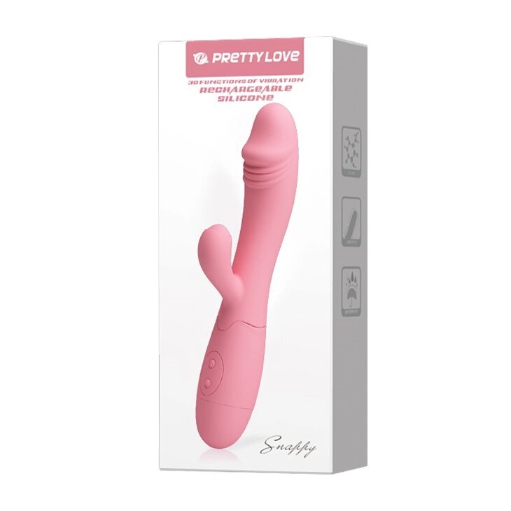 Нежно-розовый вибратор Snappy от компании Оптовая компания "Sex Opt" - фото 1