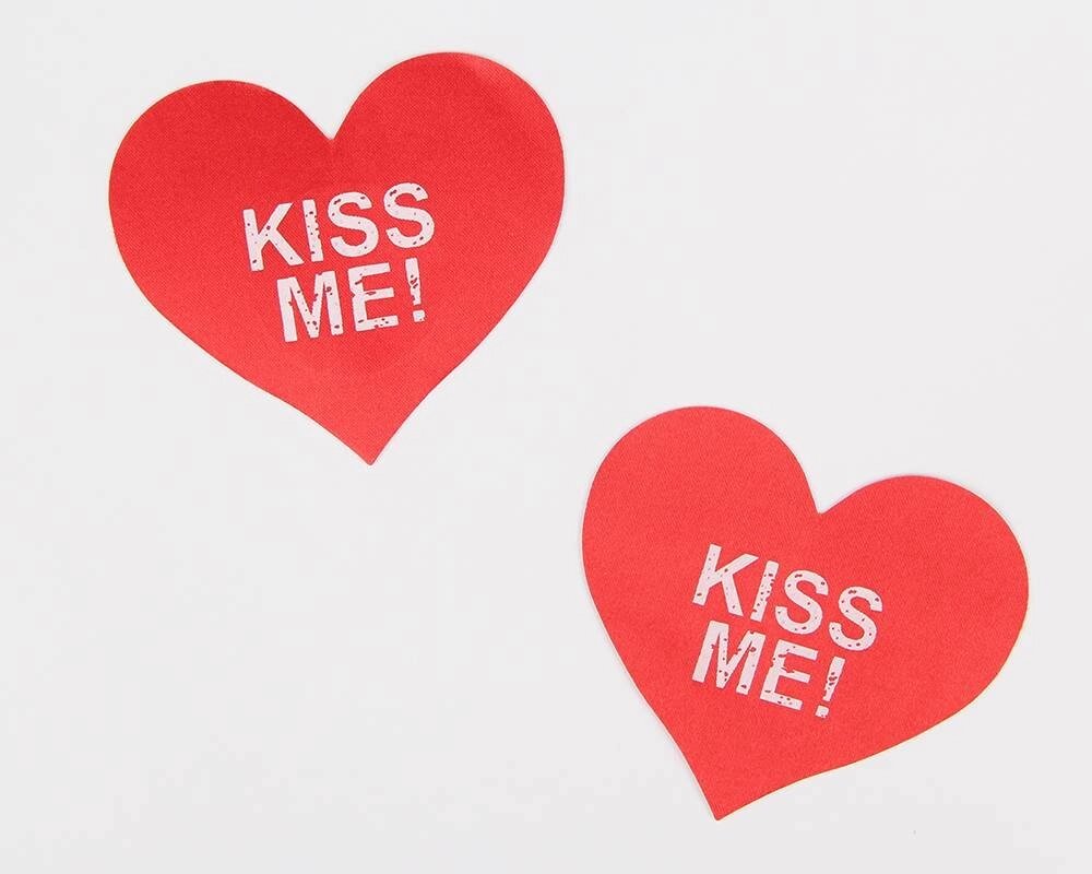 Пестисы сердечко Kiss me от компании Оптовая компания "Sex Opt" - фото 1