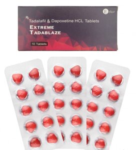Мужской препарат Extreme Tadablaze (Tadalafil & Dapoxetine) 10 таб.