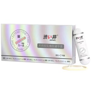 Презервативы DryWell в капсуле, ультратонкие 0,03 мм., латекс, (упаковка 7 шт.)
