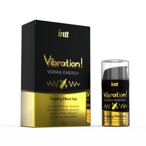 Возбуждающий гель с эффектом вибрации Vibration! Vodka energy (15 мл.) от INTT