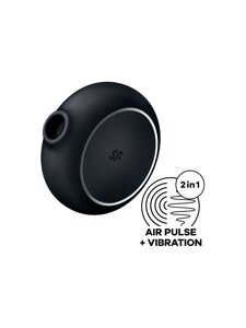 Воздушный клиторальный стимулятор с вибрацией Satisfyer Pro To Go 3 черный
