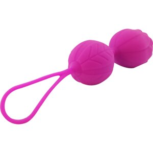 Силиконовые вагинальные шарики фиолетовые Lealso (15,5*3,6)