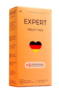 Презервативы EXPERT FRUIT MIX № 12+3 (с фруктовым ароматом), 12+3 шт.