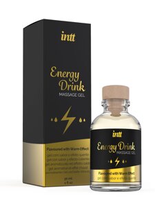 Массажный гель с эффектом тепла, Energy Drink, 30 мл.