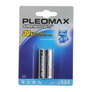 Батарейка солевая Samsung ААА набор 2 шт. Pleomax R03-2 BL