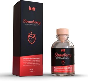 Массажный гель с эффектом тепла, Strawberry 30 мл.