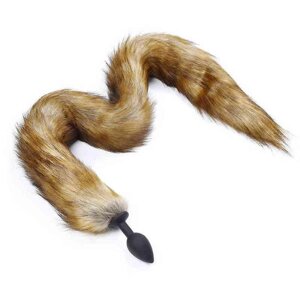 Силиконовый анальный плаг хвостиком Fox tail
