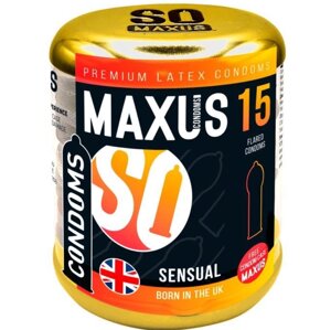 Презервативы гладкие, анатомические MAXUS Sensual 15 шт.