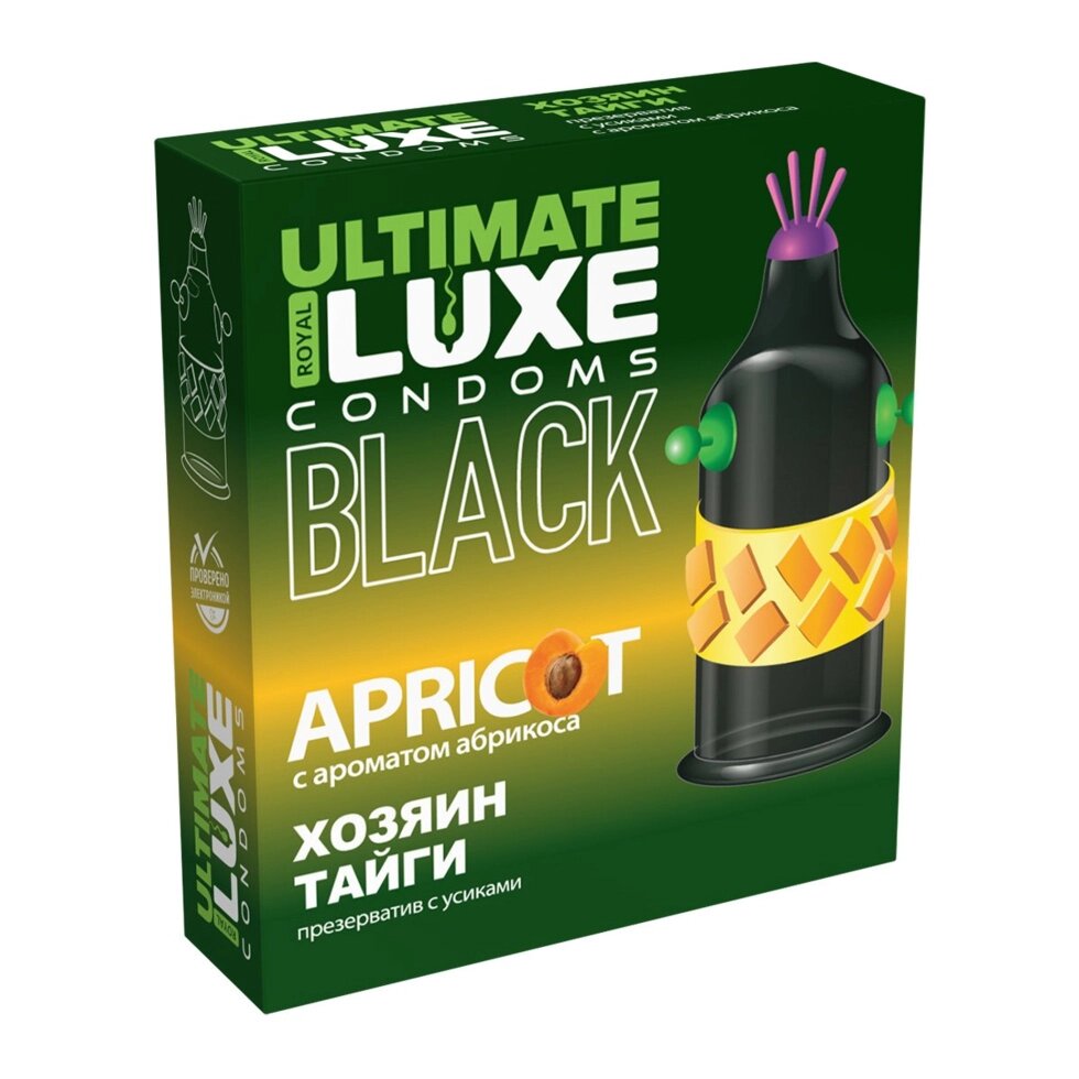 Презерватив LUXE BLACK ULTIMATE Хозяин Тайги (АБРИКОС) 1 шт. от компании Оптовая компания "Sex Opt" - фото 1