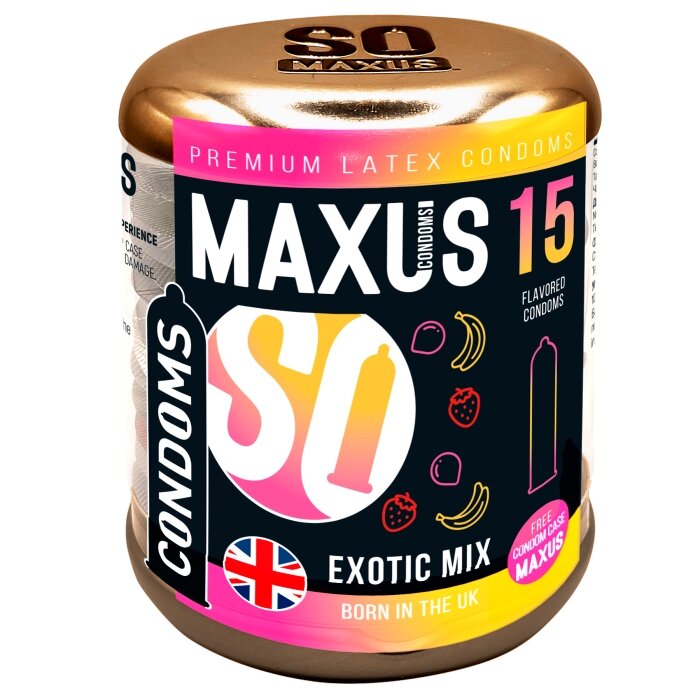 Презервативы ароматизированные MAXUS Exotic Mix 15шт. от компании Оптовая компания "Sex Opt" - фото 1